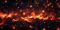 Fiery Noise Texture with Ember-Like Particles for Dramatic Backgrounds and Design Royalty Free Stock Photo