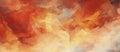 Fiery Orange Clouds on Watercolor Canvas .