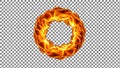 Fiery Orange Flame Ring Royalty Free Stock Photo
