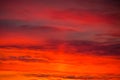 Fiery orange sunrise sky Royalty Free Stock Photo