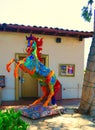 Fiery Painted Horse Statue