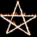 Fiery pentagram