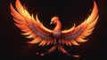 Fiery Phoenix in Flight Royalty Free Stock Photo