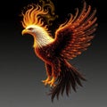 Fiery Phoenix in Flight Royalty Free Stock Photo