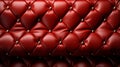 A close up of a red leather couch texture Royalty Free Stock Photo