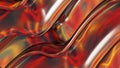 fiery red sine wave metal flowing from top left to bottom right abstract, dramatic, modern, luxurious, upscale 3D rendering Royalty Free Stock Photo