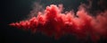 Fiery red smoke stream billows across dark background, creating dramatic cloud effects. Abstract smoky texture forms abstract Royalty Free Stock Photo