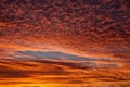 Fiery red sunset clouds Royalty Free Stock Photo