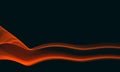 Fiery red wavy 3d substances in the bottom of black canvas.