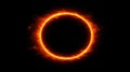 Fiery Ring of Fire Abstract Background Royalty Free Stock Photo