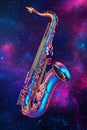 A fiery saxophone looks dramatic and eye-catching when lit with a fire
