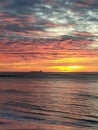 Fiery skies out at sea