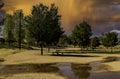 Fiery Sky in Santa Fe Rail Park