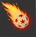 Fiery soccer ball