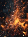 Fire sparks close-up Royalty Free Stock Photo