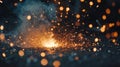 Fiery Sparks Exploding From Metal Welding Royalty Free Stock Photo