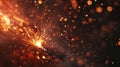 Fiery Sparks Exploding From Metal Welding Royalty Free Stock Photo