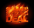 Fiery summer sizzling deal design. Royalty Free Stock Photo