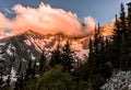 Fiery sunrise over Blanca Peak. Colorado Rocky Mountains, Sangre de Cristo Range Royalty Free Stock Photo