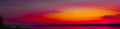 Fiery Sunrise over Gouldsboro Bay, Maine Royalty Free Stock Photo