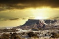 Fiery Sunset over Grand Canyon West Royalty Free Stock Photo