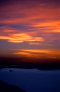 Fiery Sunset over Lake Titicaca Peru - 2 Royalty Free Stock Photo