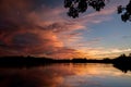 Fiery sunset over Michigan