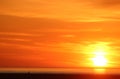 Fiery sunset over Morecambe Bay Royalty Free Stock Photo