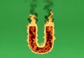 Fiery U Royalty Free Stock Photo
