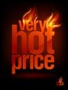 Fiery Very Hot Price, sale background.