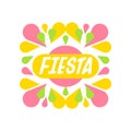 Fiesta logo, colorful label for a holiday or festival vector Illustration