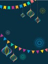 Fiesta banner and poster design with flags, decorations