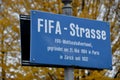 The FIFA-street in ZÃÂ¼rich-Fluntern, where the FIFA Headquarter