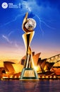 FIFA women\'s world cup 2023 celebration winning trophy with Sydney Opera House