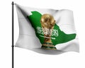 Fifa World Cup 2034 host Saudi Arabia with trophy