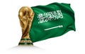 Fifa World Cup 2034 host Saudi Arabia with trophy