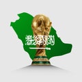 Fifa World Cup 2034 host Saudi Arabia with trophy