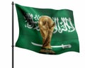 Fifa World Cup 2034 host Saudi Arabia with trophy