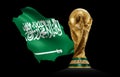 Fifa World Cup 2034 host Saudi Arabia with trophy