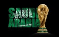 Fifa World Cup 2034 host Saudi Arabia with trophy