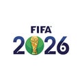 Fifa world cup 2026 logo with trophy and year Royalty Free Stock Photo