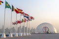 FIFA World Cup Qatar 2022 Official Countdown Clock at the corniche Royalty Free Stock Photo