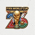 Fifa world cup 2026 trophy and logo Royalty Free Stock Photo