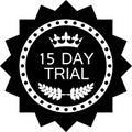 Fifteen Day Trial Black Badge Icon