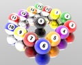 Fifteen pool billiard balls