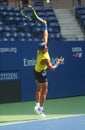 Fifteen times Grand Slam Champion Rafael Nadal of Spain practices for US Open 2017 Royalty Free Stock Photo