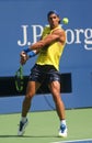 Fifteen times Grand Slam Champion Rafael Nadal of Spain practices for US Open 2017 Royalty Free Stock Photo