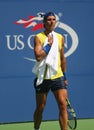 Fifteen times Grand Slam Champion Rafael Nadal of Spain practices for US Open 2017 Royalty Free Stock Photo