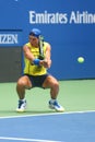 Fifteen times Grand Slam Champion Rafael Nadal of Spain practices for US Open 2017 Royalty Free Stock Photo