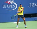 Fifteen times Grand Slam Champion Rafael Nadal of Spain practices for US Open 2017 Royalty Free Stock Photo